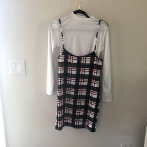 Almost famous plaid two piece set never worn